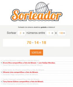 Dia do Serígrafo - Sorteio